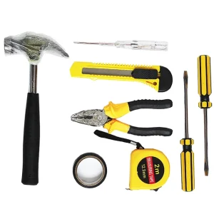 8 PCS Professional Tool Set with Storage Box | YL-8009A Model |  Durable Home Repair & DIY Toolkit |  Organized Plastic Storage Box