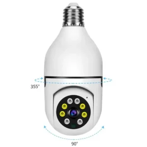Speed-X Bulb Camera 1080P WiFi 360° Panoramic Security Camera  | Night Vision & Two-Way Audio