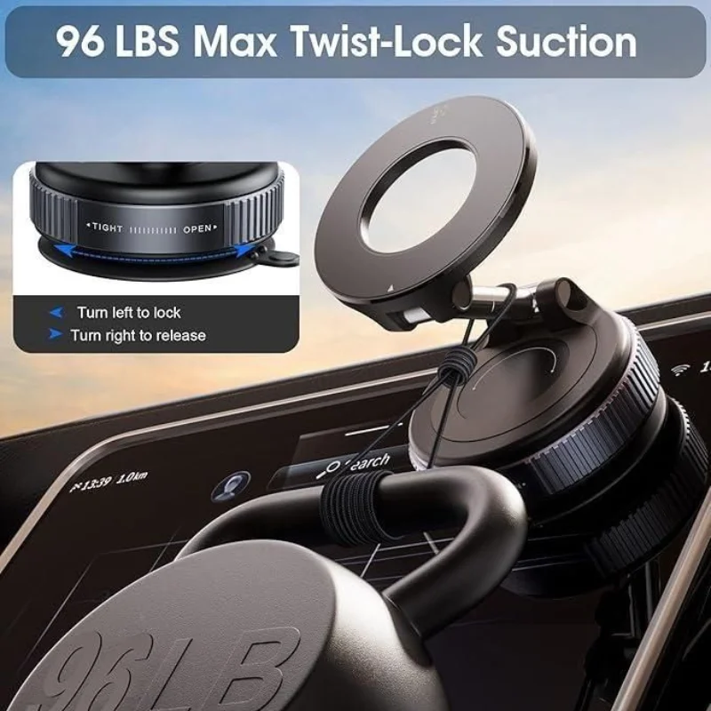 2_1756446094.webp Foldable Magnetic Car Phone Holder | 360° Rotating Suction Mount, Universal - Image 5