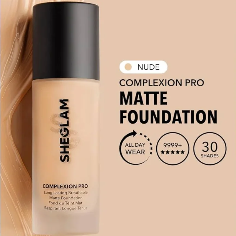 2_1762806104.webp Sheglam Complexion Pro Matte Foundation | Nude | Long Lasting - Image 2
