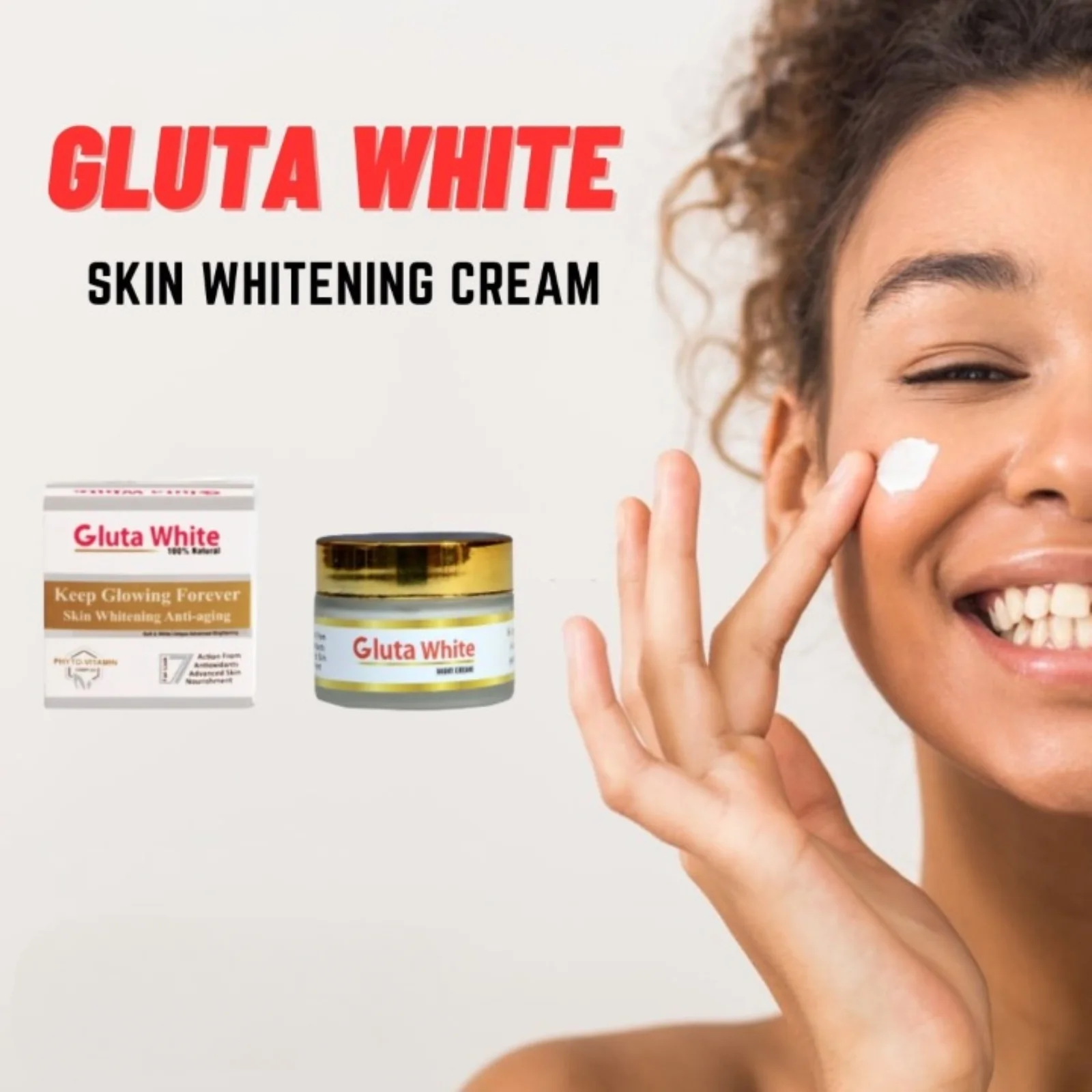 3_1754340796.webp Gluta White Day & Night Cream | Whitening Anti-Aging Hydrating 50g Face Care - Image 2