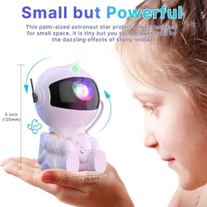 Mini Astronaut Galaxy Projector | Star & Nebula Night Light with Remote Control | Astronaut Galaxy Lamp