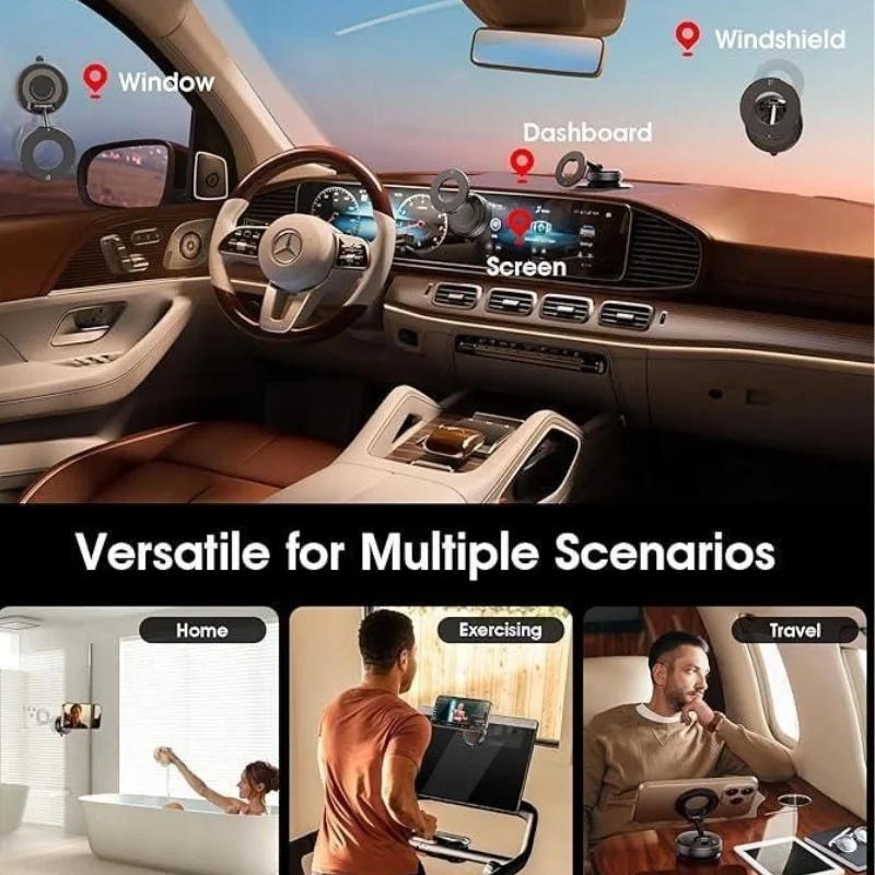 3_1756446095.webp Foldable Magnetic Car Phone Holder | 360° Rotating Suction Mount, Universal - Image 6