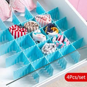 Drawer Organizer Board Storage Box | Adjustable Clapboard Divider Set | 4 Pcs