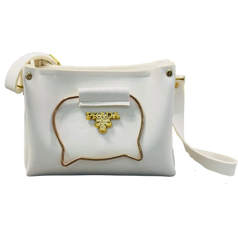 42_1769085069.webp White Elegant Cat Handle Handbag for Girls & Ladies | Stylish Shoulder & Crossbody Bag with Gold Accents | Adjustable Strap - Image 6
