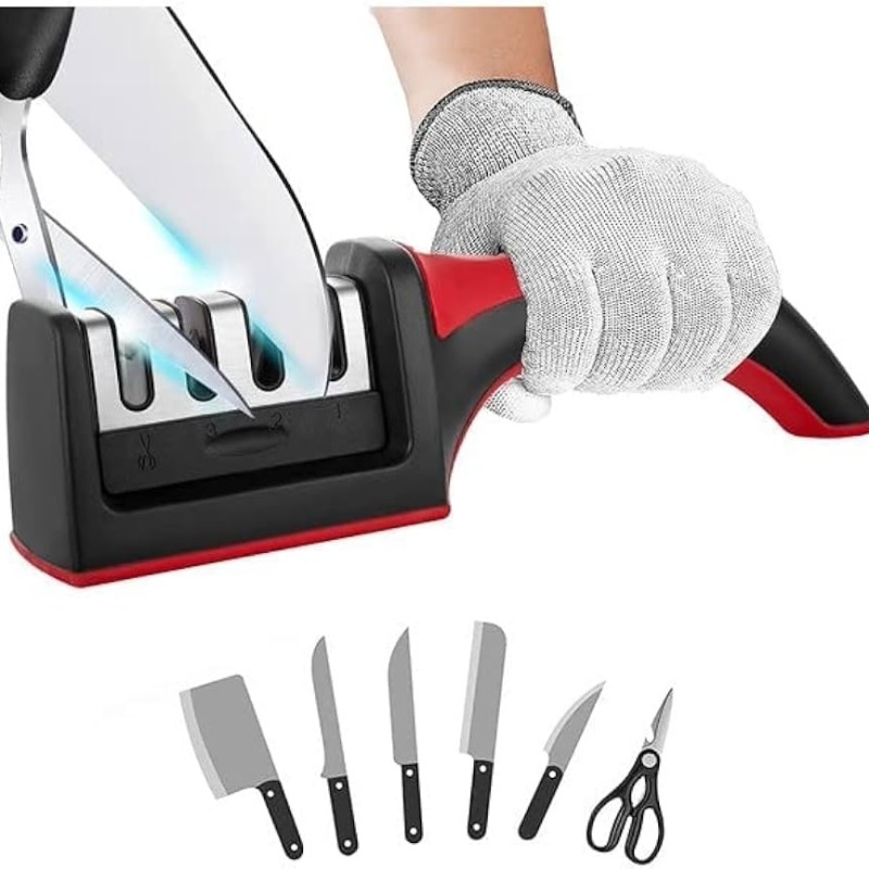 Products 800x800 - 4 3-in-1 Knife Sharpener Set with Ceramic Peeler | 3-Stage Blade Restorer - Image 6