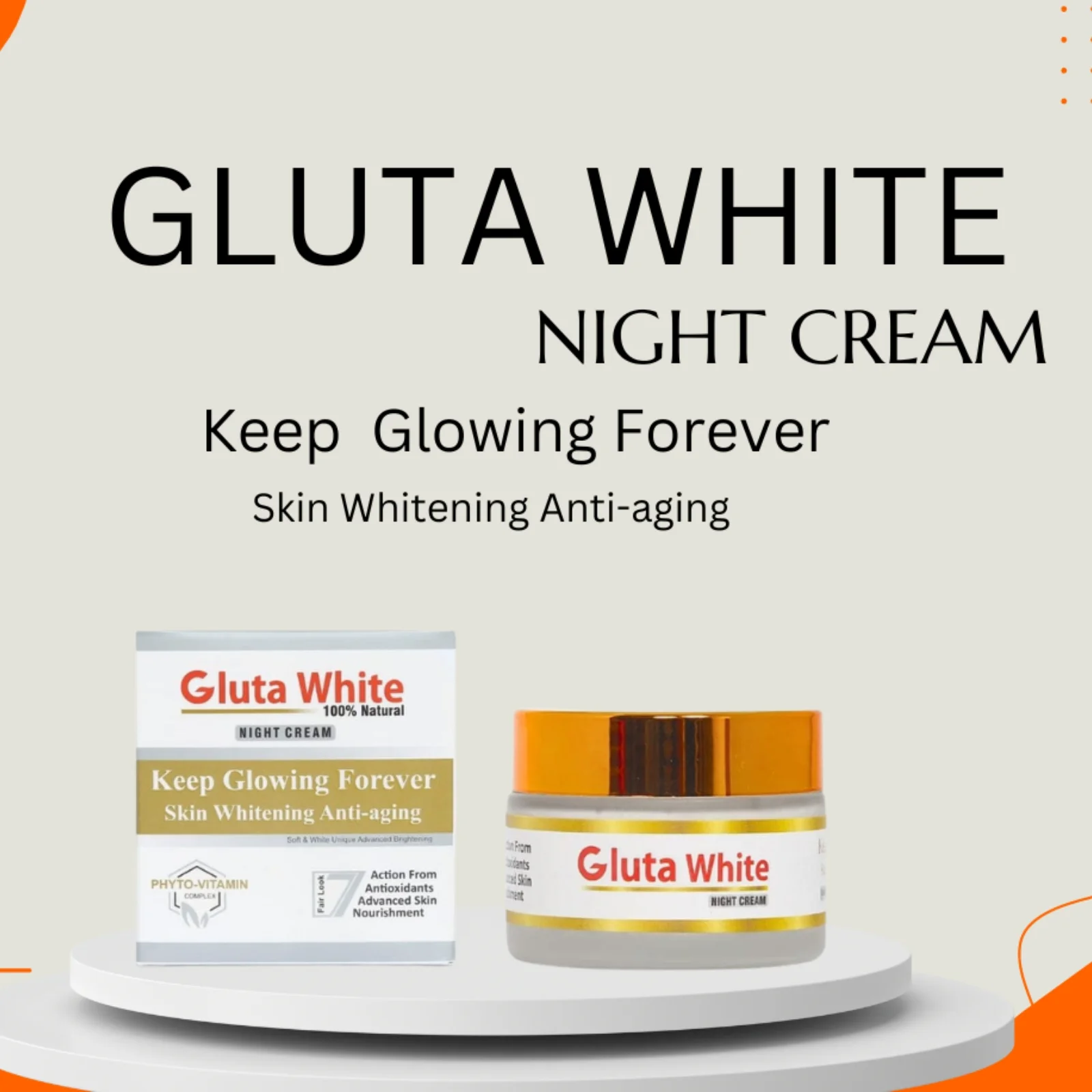 5_1754340797.webp Gluta White Day & Night Cream | Whitening Anti-Aging Hydrating 50g Face Care