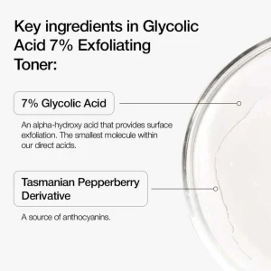 Urapra Glycolic Acid 7% Toner 100ml | Exfoliating Face Solution for Clear & Radiant Skin
