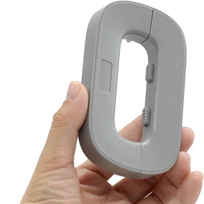 Product for Website - 6 Child Safety Refrigerator Lock | Baby Proof Double Button Fridge Lock White & Grey - Image 2