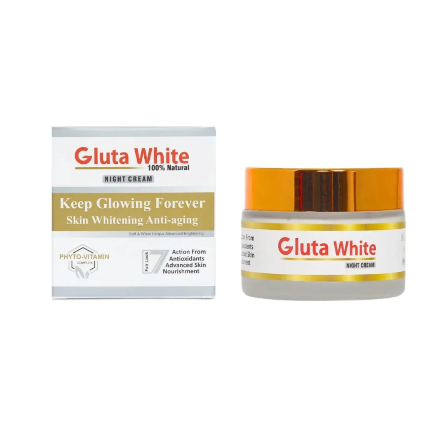 6_1754343885.webp Gluta White Day & Night Cream | Whitening Anti-Aging Hydrating 50g Face Care - Image 5