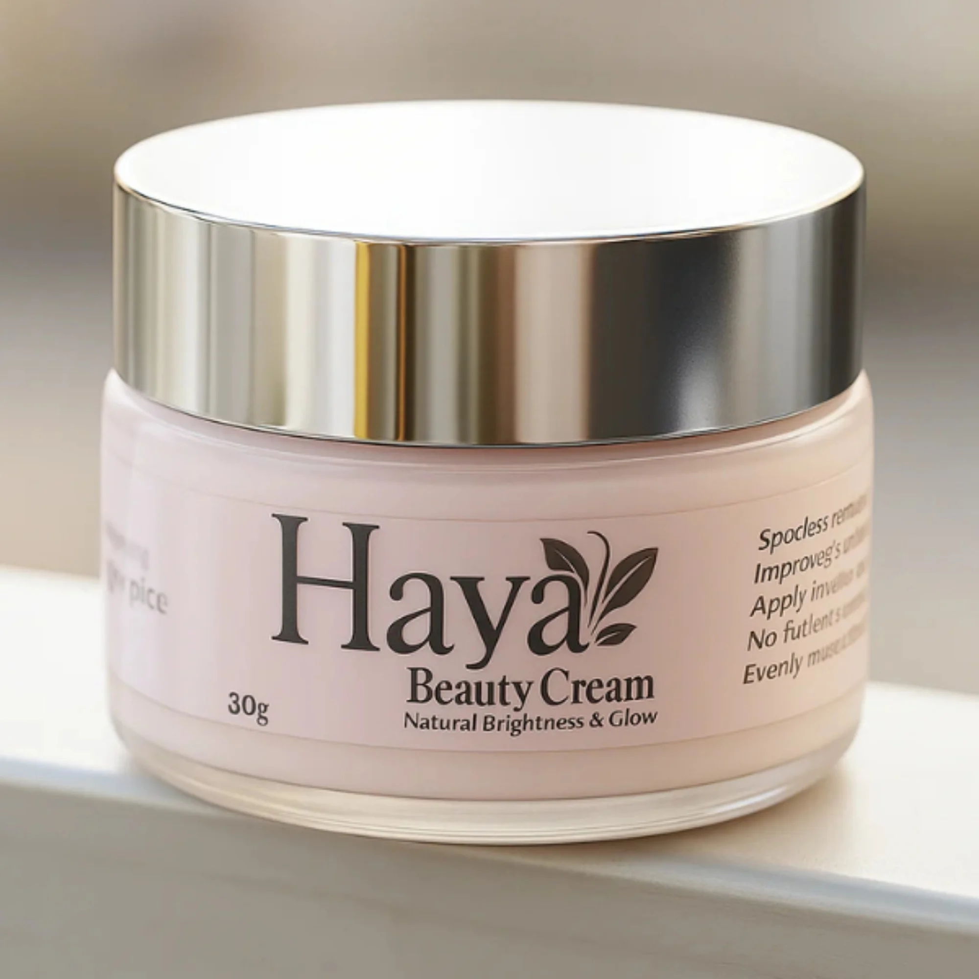 77_1756457709.webp Haya Herbal Beauty Cream 30gm | Brightening & Glow Formula for Radiant Skin