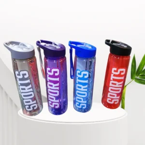 Black Stylish Water Sport Bottle 1000ml with Straw | Leakproof BPA-Free Hydration Bottle for School, Gym & Travel