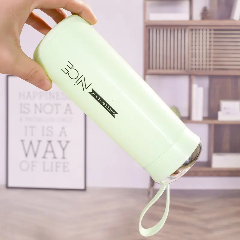 Hacda7873509c41f38540f3ee183c7bf9l_1728912945.png Nice Bottle | 400ml Mini Flask Glass Water Bottle with Vacuum Insulation | Temperature Resistant | Random Colors - Image 3