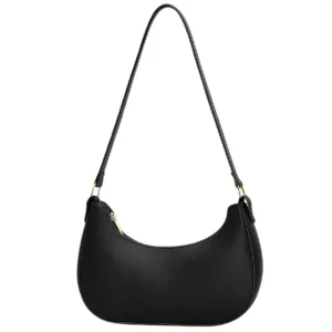 Black Luxury Fashion Hand Bag for Girls & Ladies | Stylish Shoulder & Crossbody Bag | Long Strap