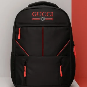 Multi-Functional Travel Backpack | Business Daypack with Laptop Compartment | Black & Red