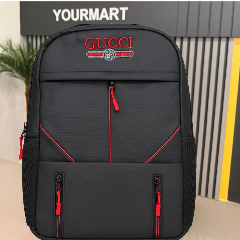 Untitleddesign52_1756563360.webp Multi-Functional Travel Backpack | Business Daypack with Laptop Compartment | Black & Red - Image 2