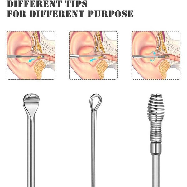 ear-wax-cleaning-tools-kit-set-with-leather-pouch-spring-curette-7_1729189956.jpg 6-Piece Ear Wax Cleaning Kit | Portable & Easy to Use - Image 2