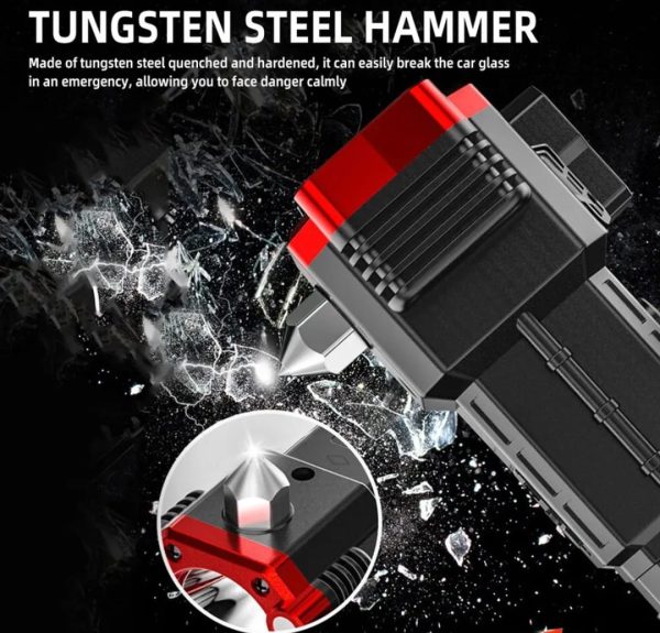 high-power-led-torch-light-rechargeable-flashlight-and-multifunctional-tactical-hammer-power-bank-to-charge-the-phone-with-box-random-color-6-3_1735732001.jpg Rechargeable Tactical LED Flashlight | Power Bank with Safety Hammer - Image 3